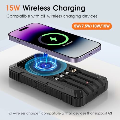 15W wireless charging with compatible devices