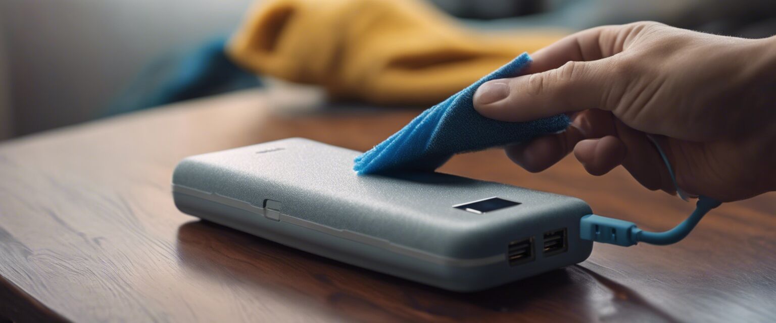 Cleaning a power bank