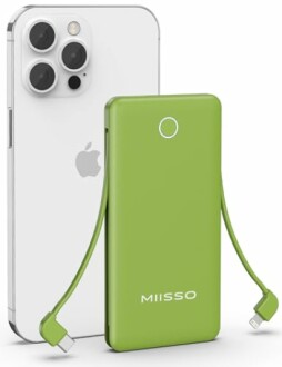 MIISSO 10000mAh Slim Portable Charger