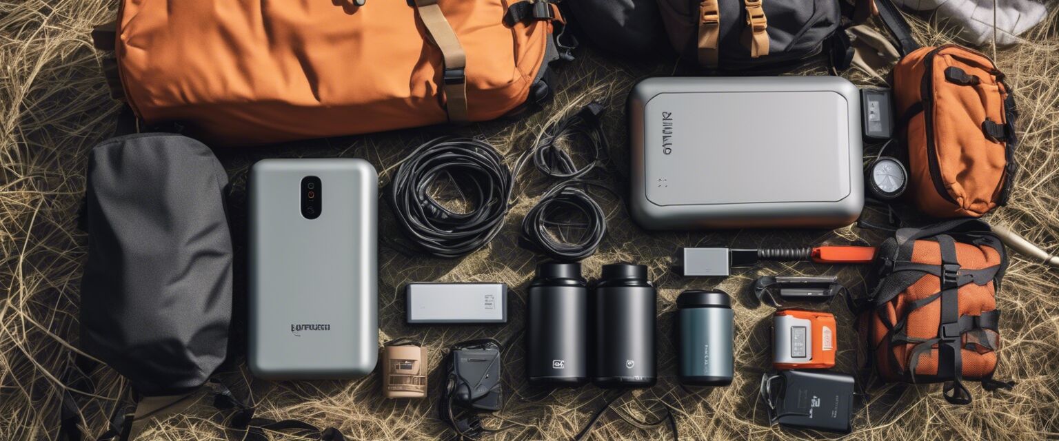 Power bank and camping gear